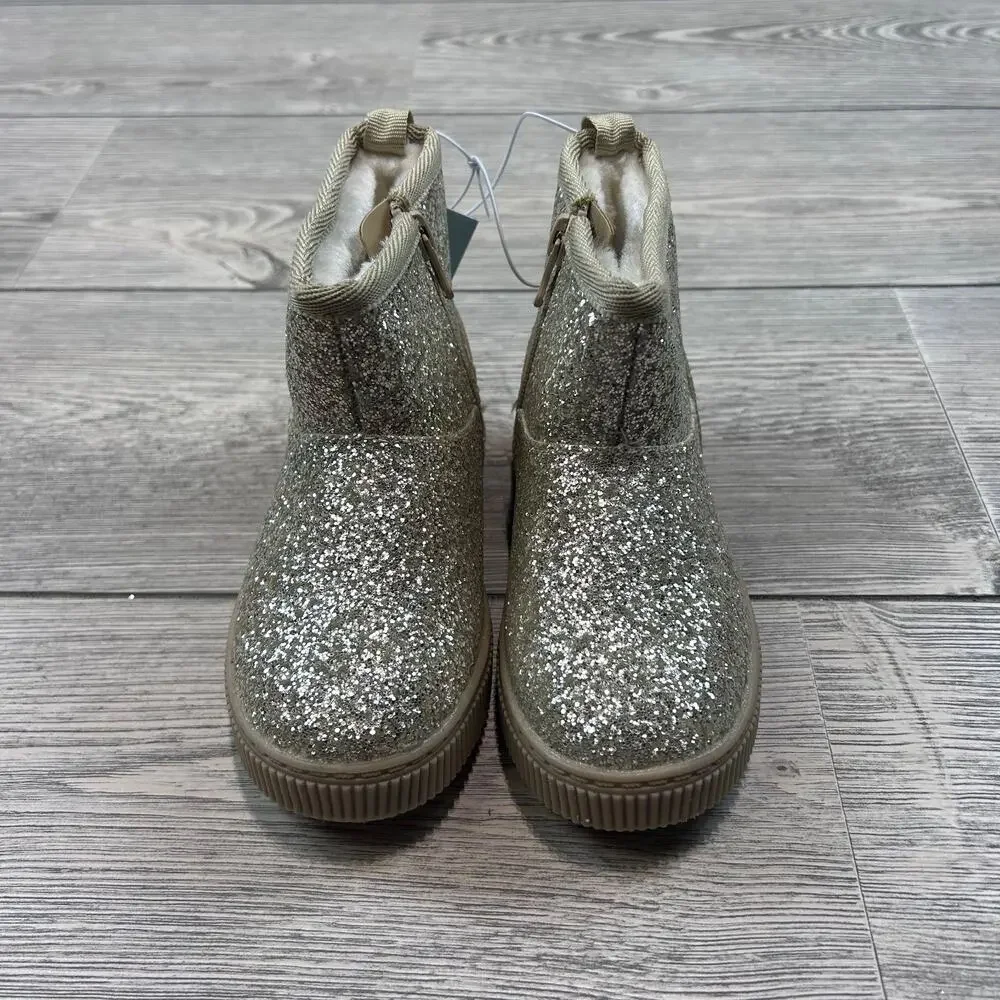 Cat & Jack Toddler Arlo Booties Gold 8 NWT